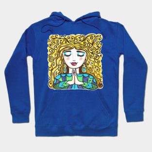 Curly Meditation Girl Hoodie